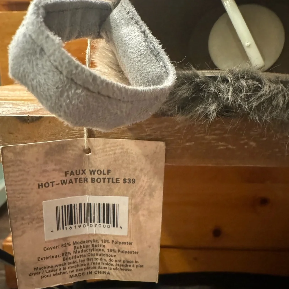 Restoration Hardware Faux Fur Hot Water Bag